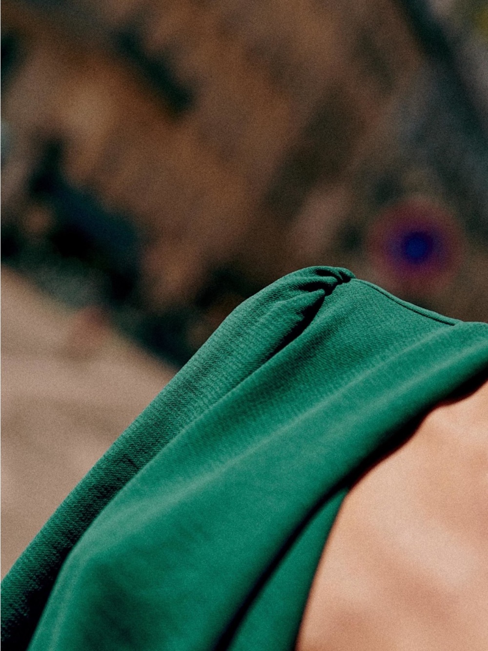 Bottle green Abelia blouse - Picture 4 of 6